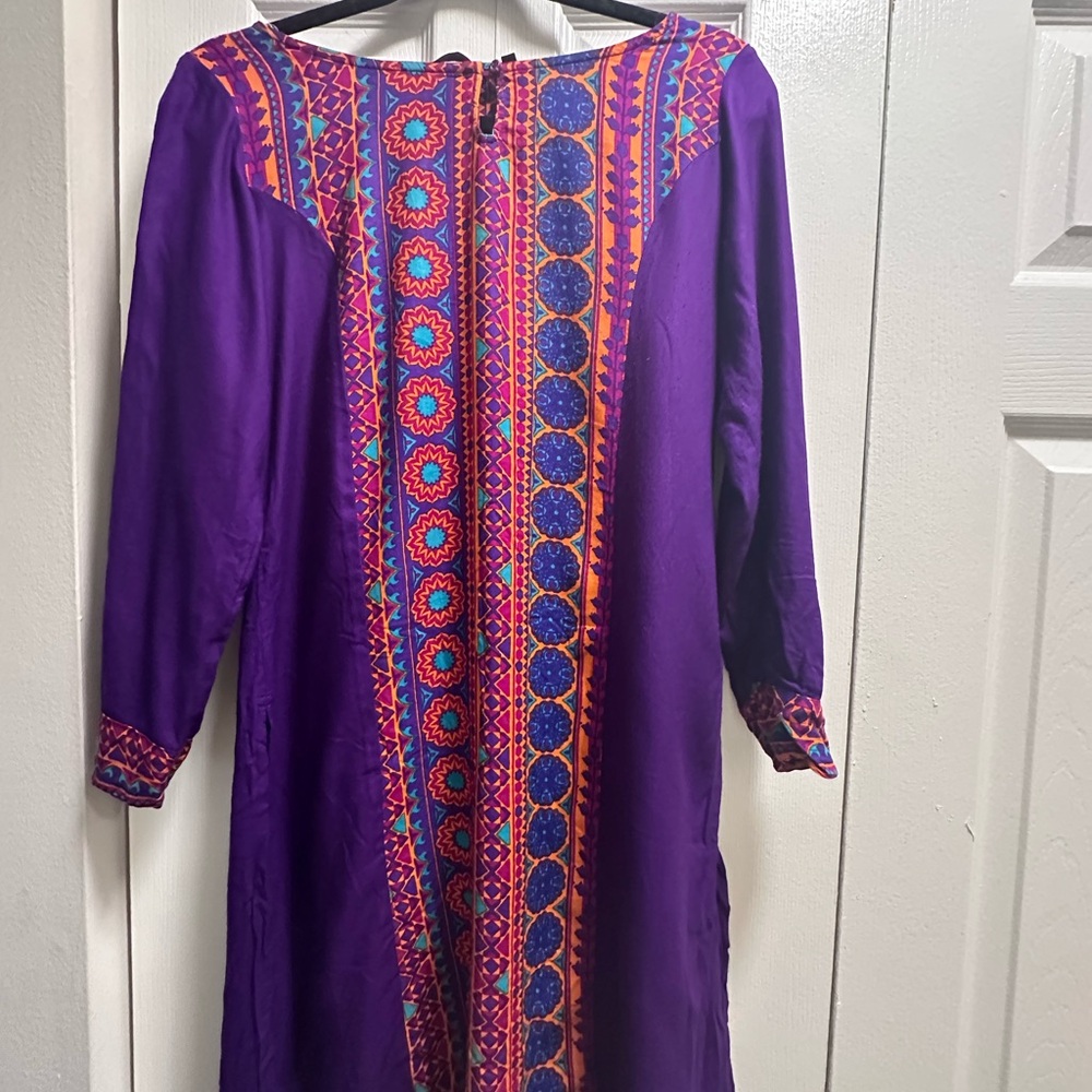 Vibrant Purple Ethnic Dress